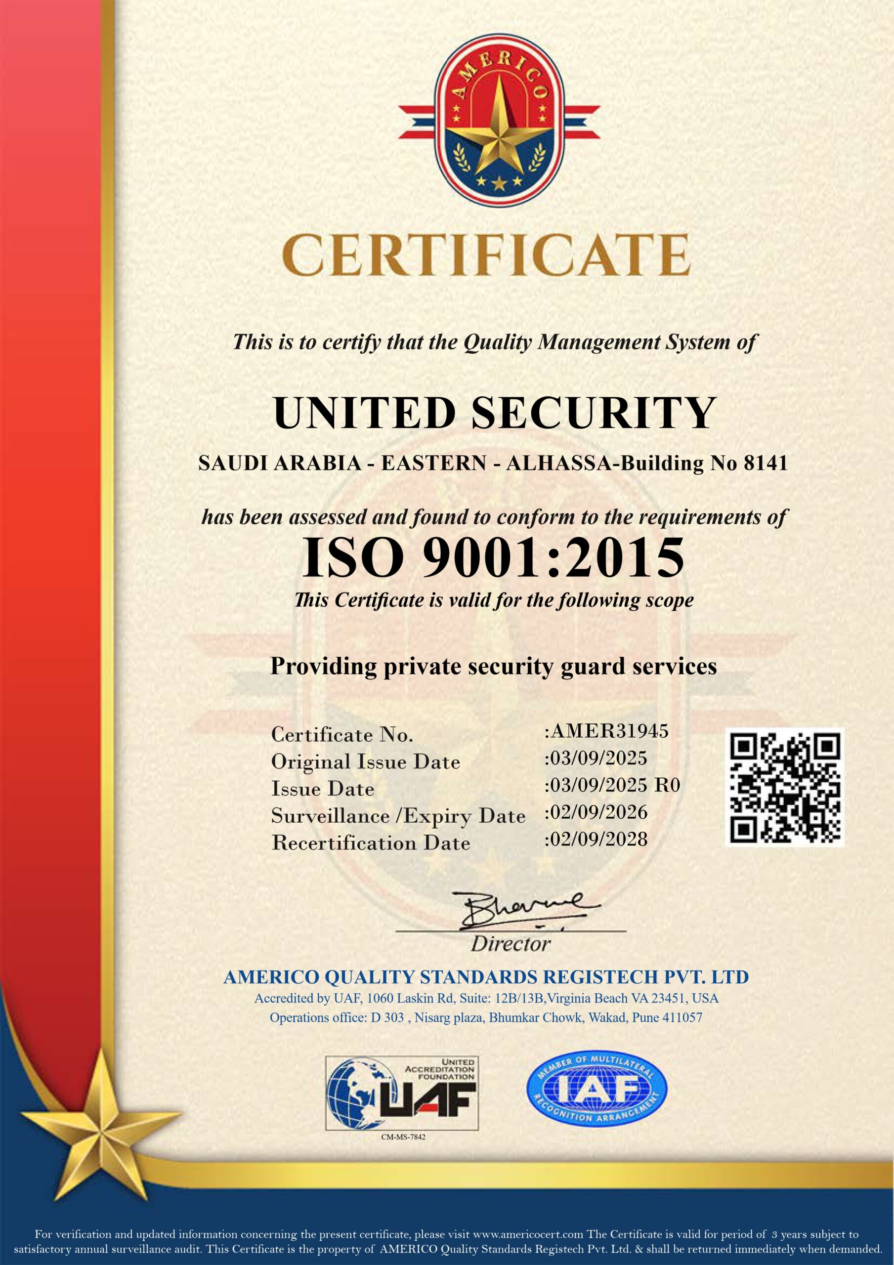 United Security Certification